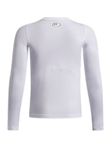 Polera Niño UA HG ARMOUR LS Blanco