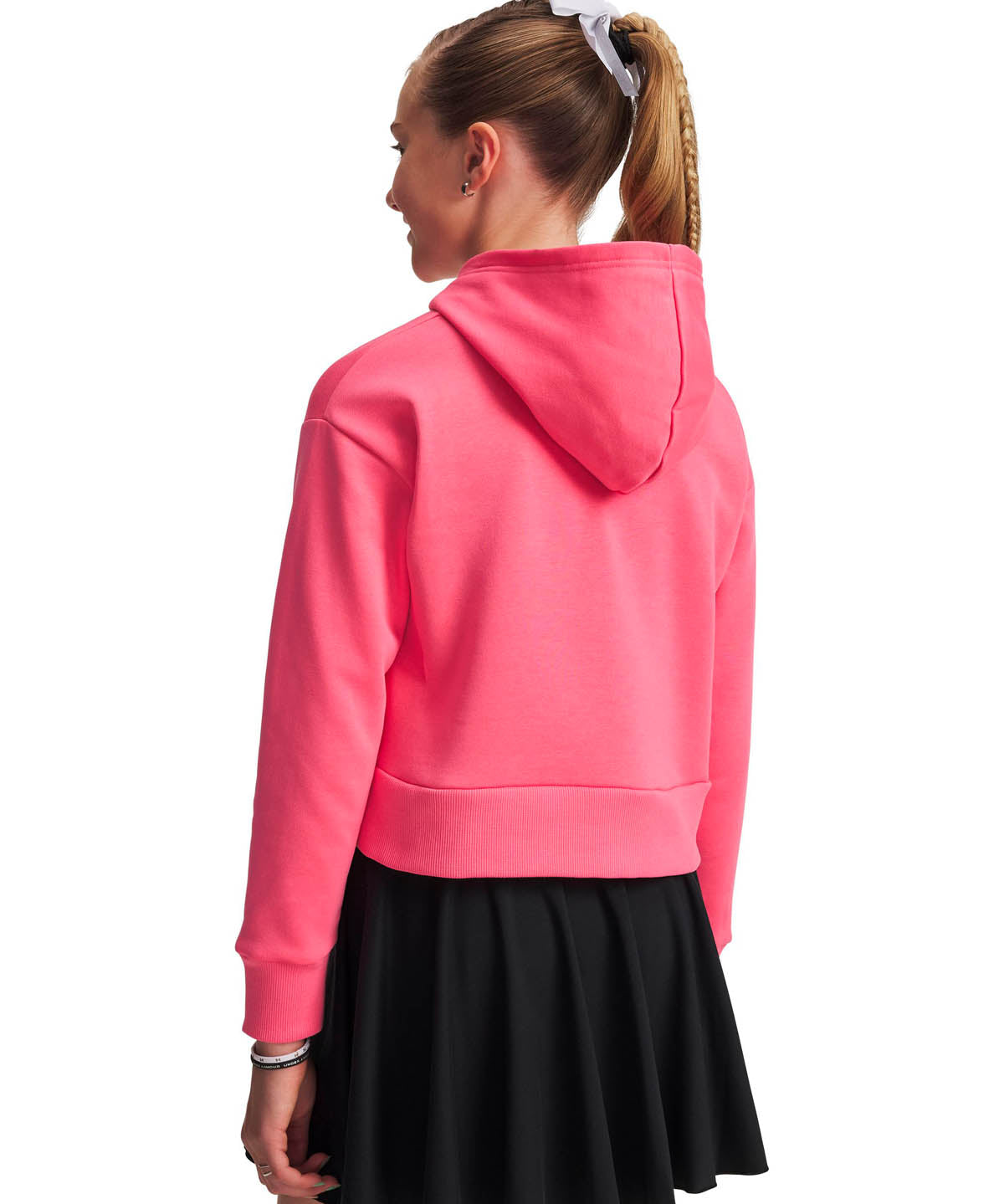 Polerón Lifestyle para niña Rival Fleece Crop rosado Under Armour