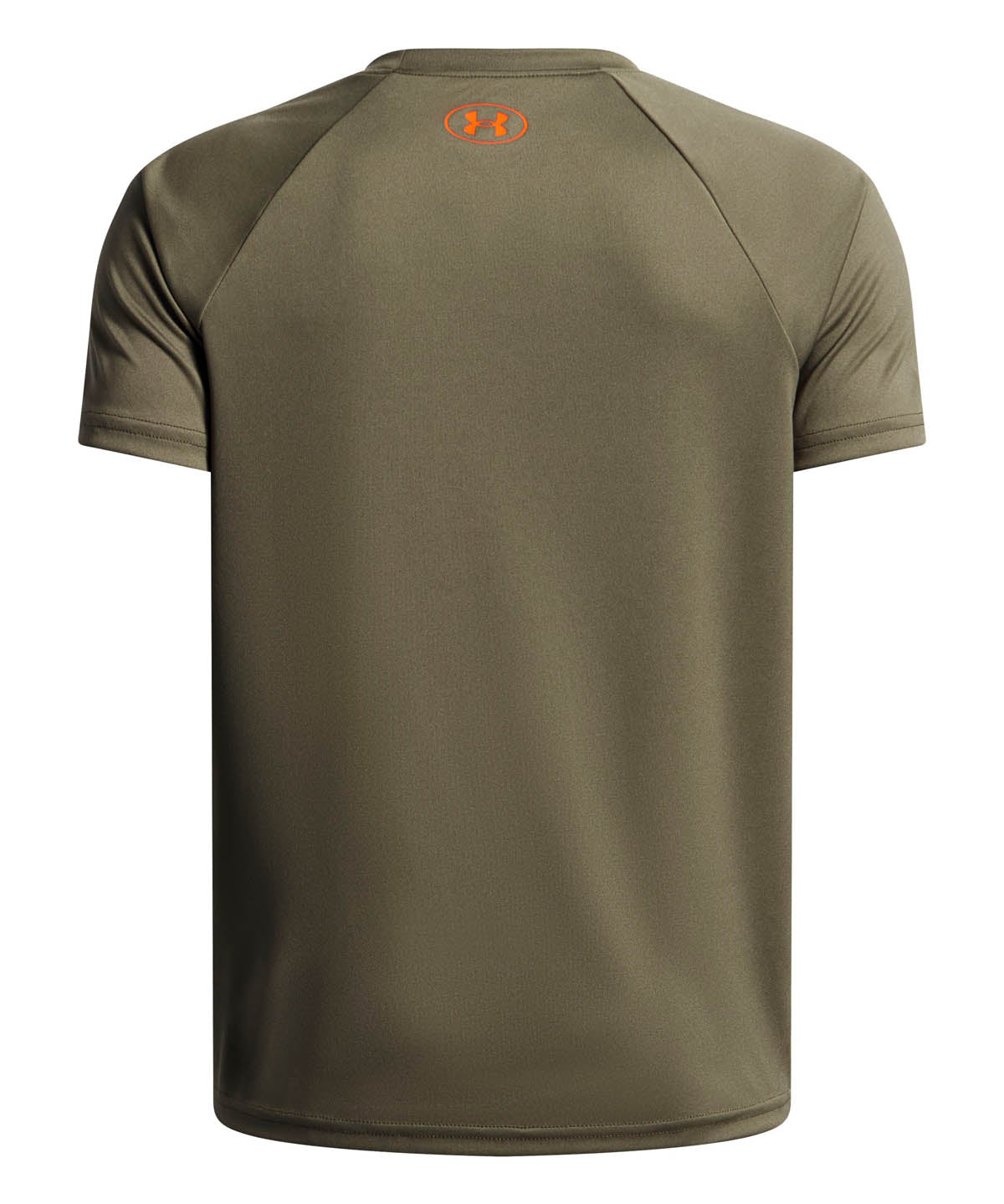 Polera manga corta de entrenamiento para niño Tech Split Wordmark verde Under Armour