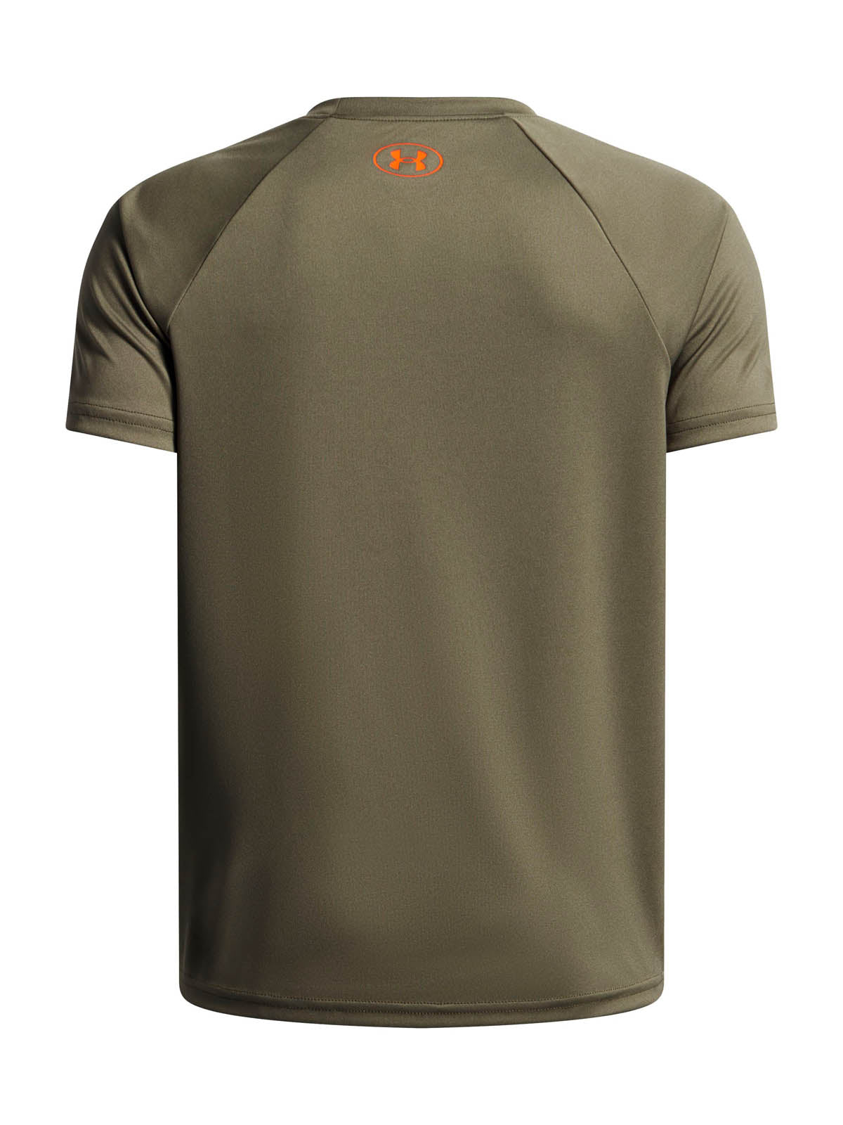 Polera manga corta de entrenamiento para niño Tech Split Wordmark verde Under Armour