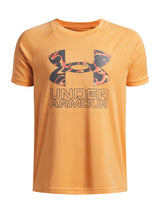 Polera Niño B TCH HBRID PRINT SS Naranjo
