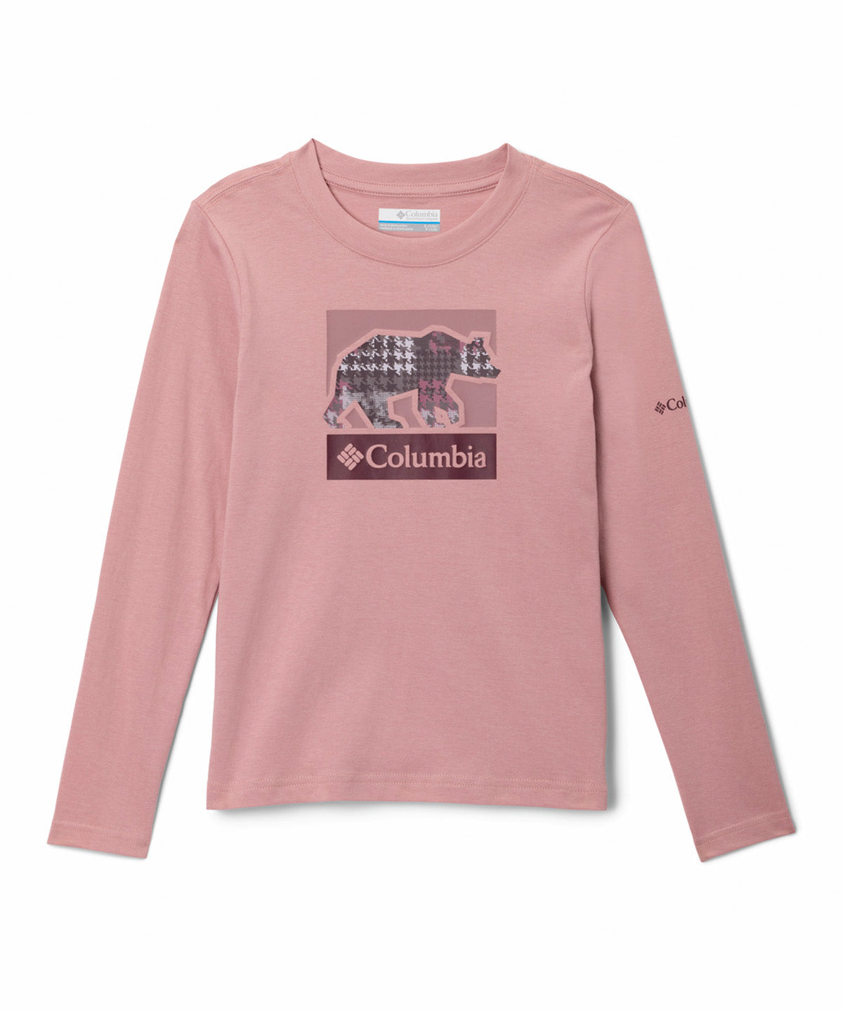 Polera Manga Larga Niña Hazeldel Hill Graphic Rosado Columbia
