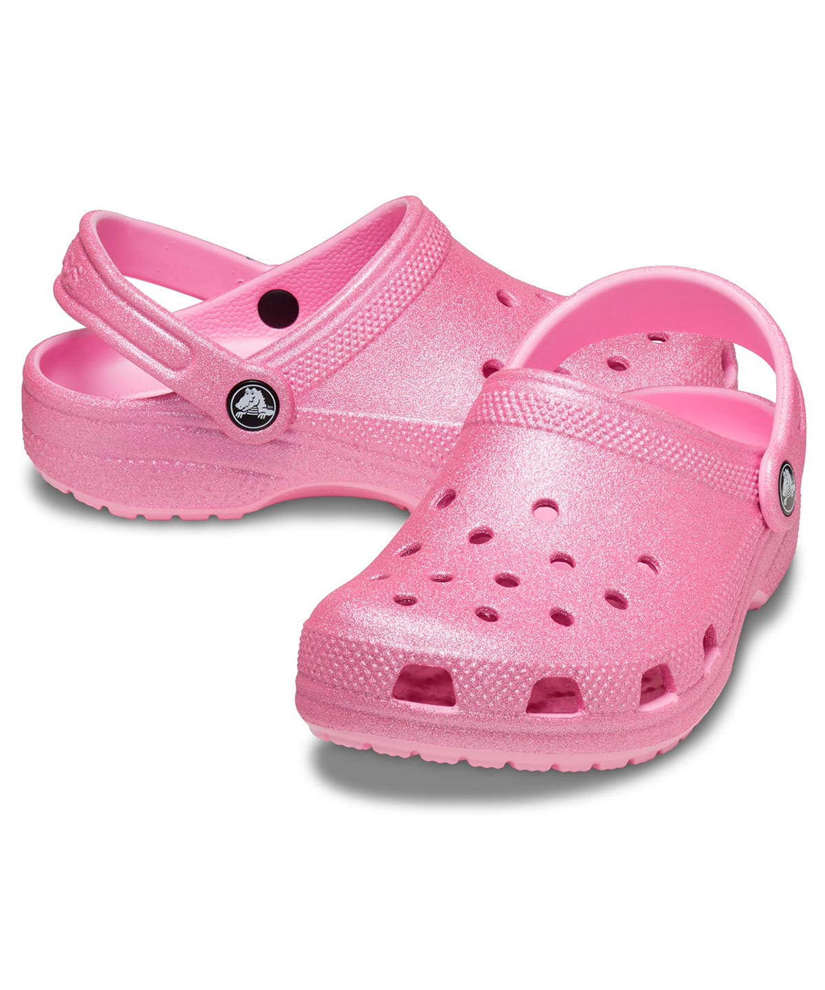 Zueco Niños Grandes Classic Glitter Clog Rosa Crocs