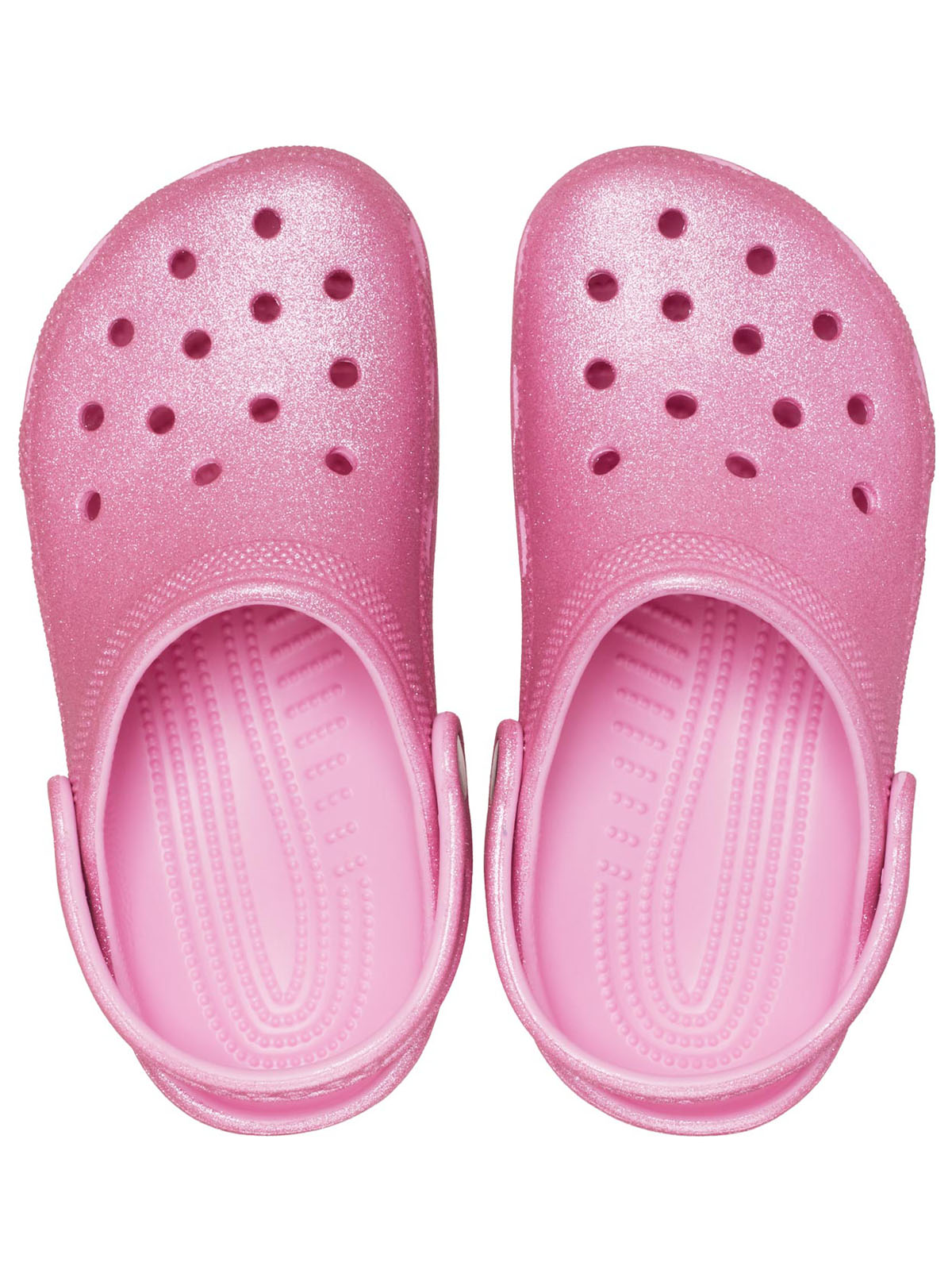 Zueco Niños Grandes Classic Glitter Clog Rosa Crocs