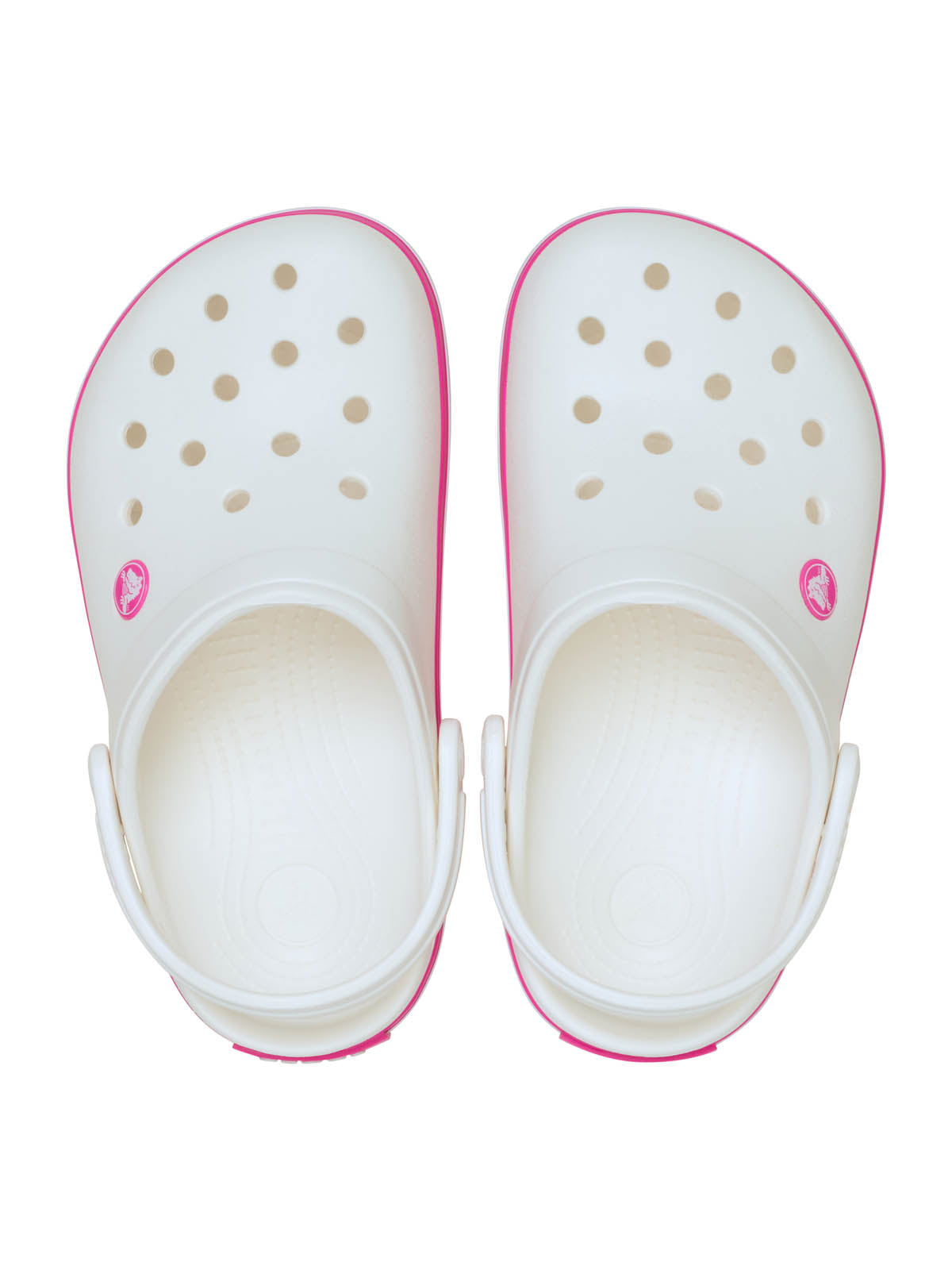 Zueco Niños Grandes Crocband Clog Blanco y Rosa Crocs