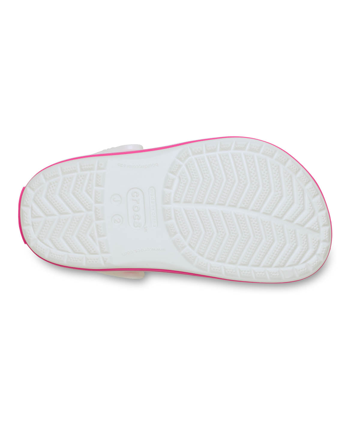 Zueco Niños Grandes Crocband Clog Blanco y Rosa Crocs