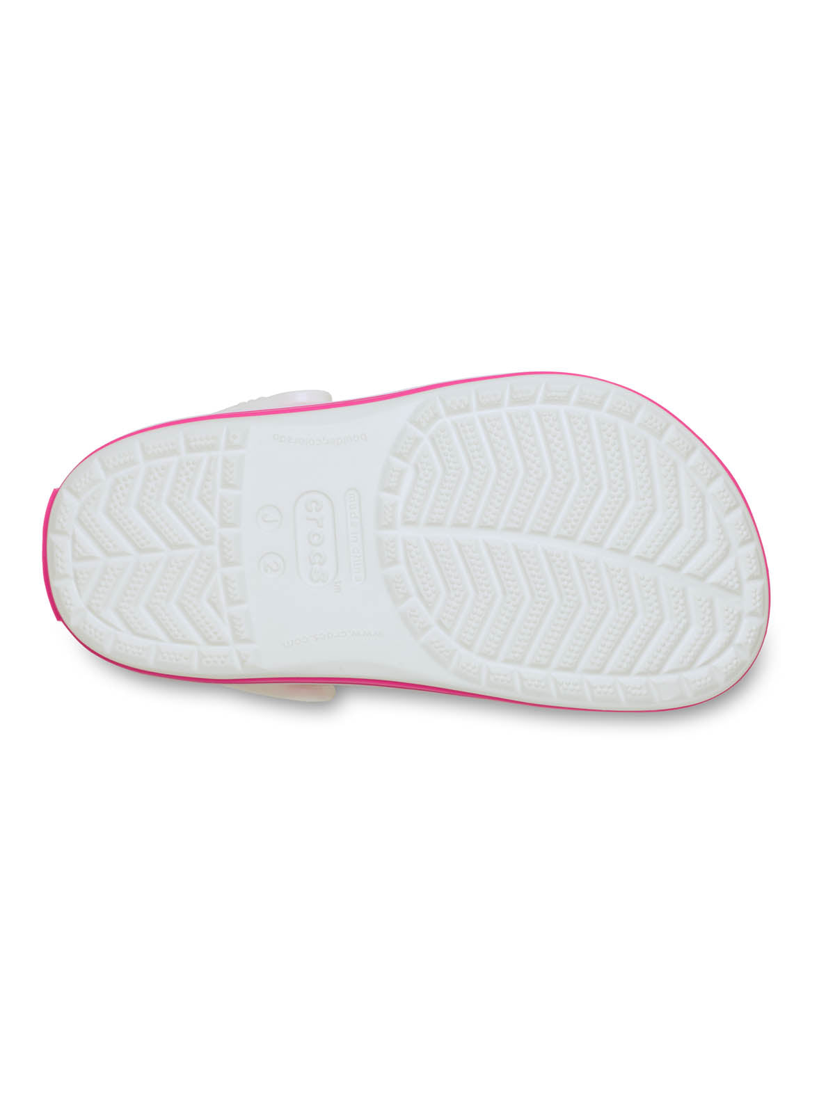 Zueco Niños Grandes Crocband Clog Blanco y Rosa Crocs