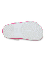 Zueco Niños Grandes Crocband Clog Blanco y Rosa Crocs