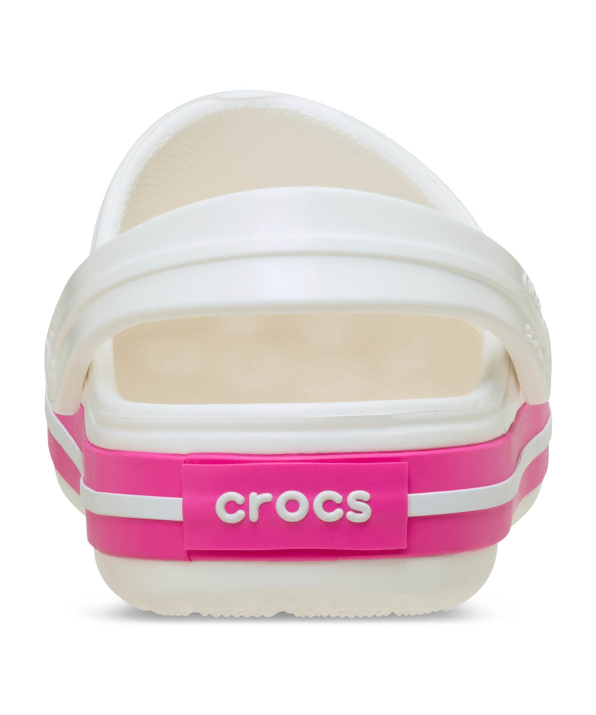 Zueco Niños Grandes Crocband Clog Blanco y Rosa Crocs