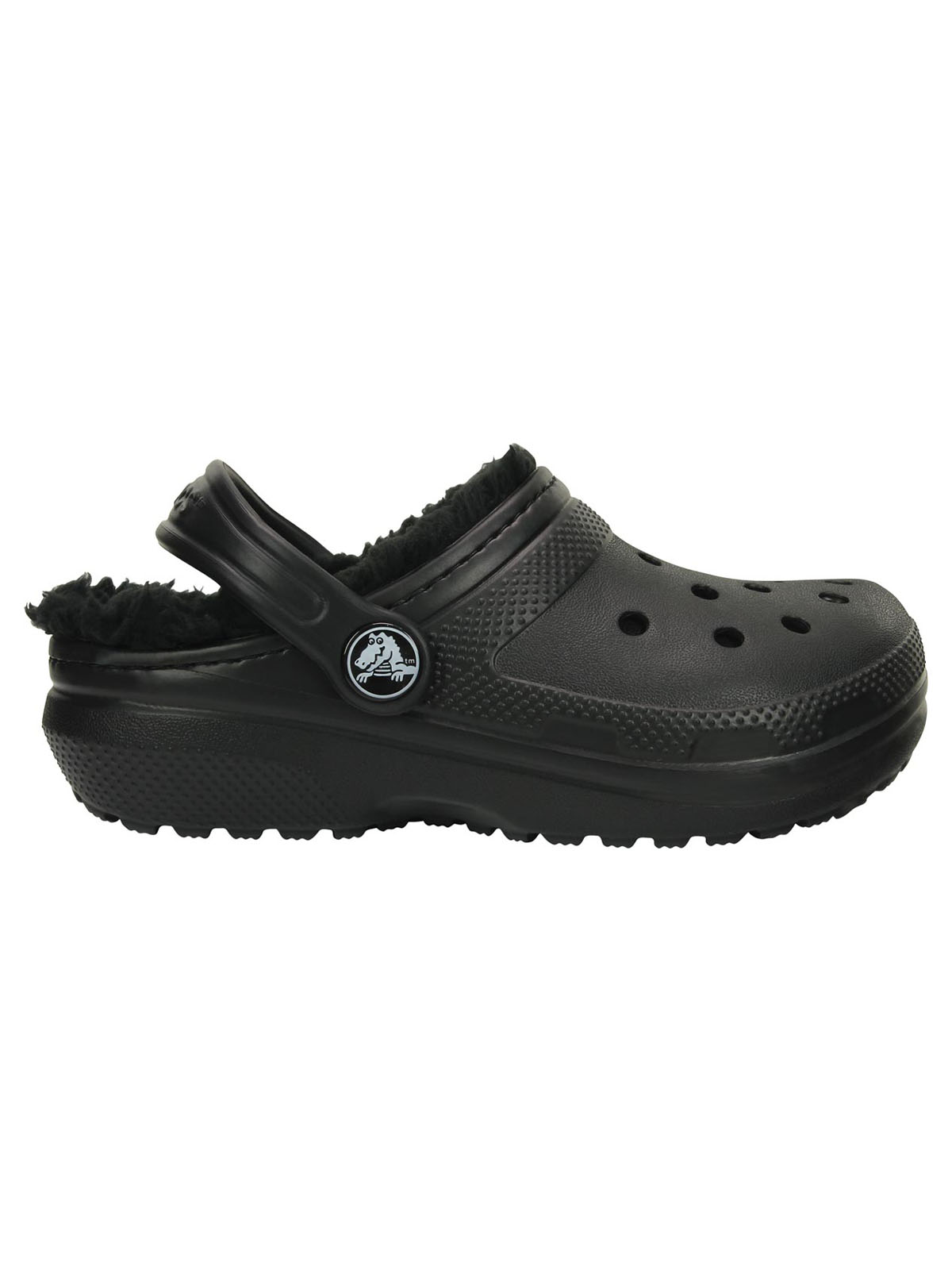 Zueco Infantil Niño Classic Lined Clog K Negro Crocs