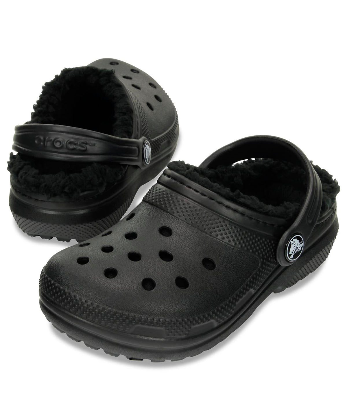 Zueco Infantil Niño Classic Lined Clog K Negro Crocs