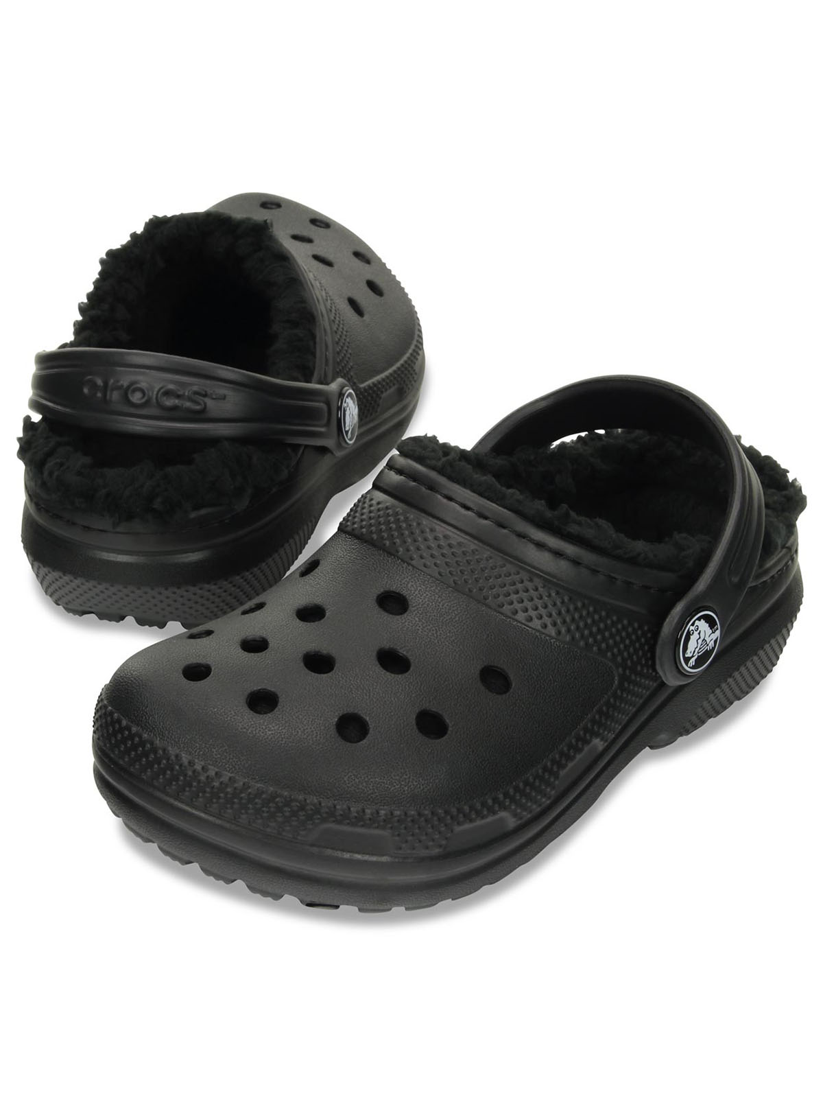 Zueco Infantil Niño Classic Lined Clog K Negro Crocs