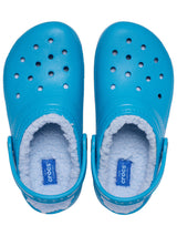 Zueco Niños Grandes Classic Lined Clog Azul Crocs