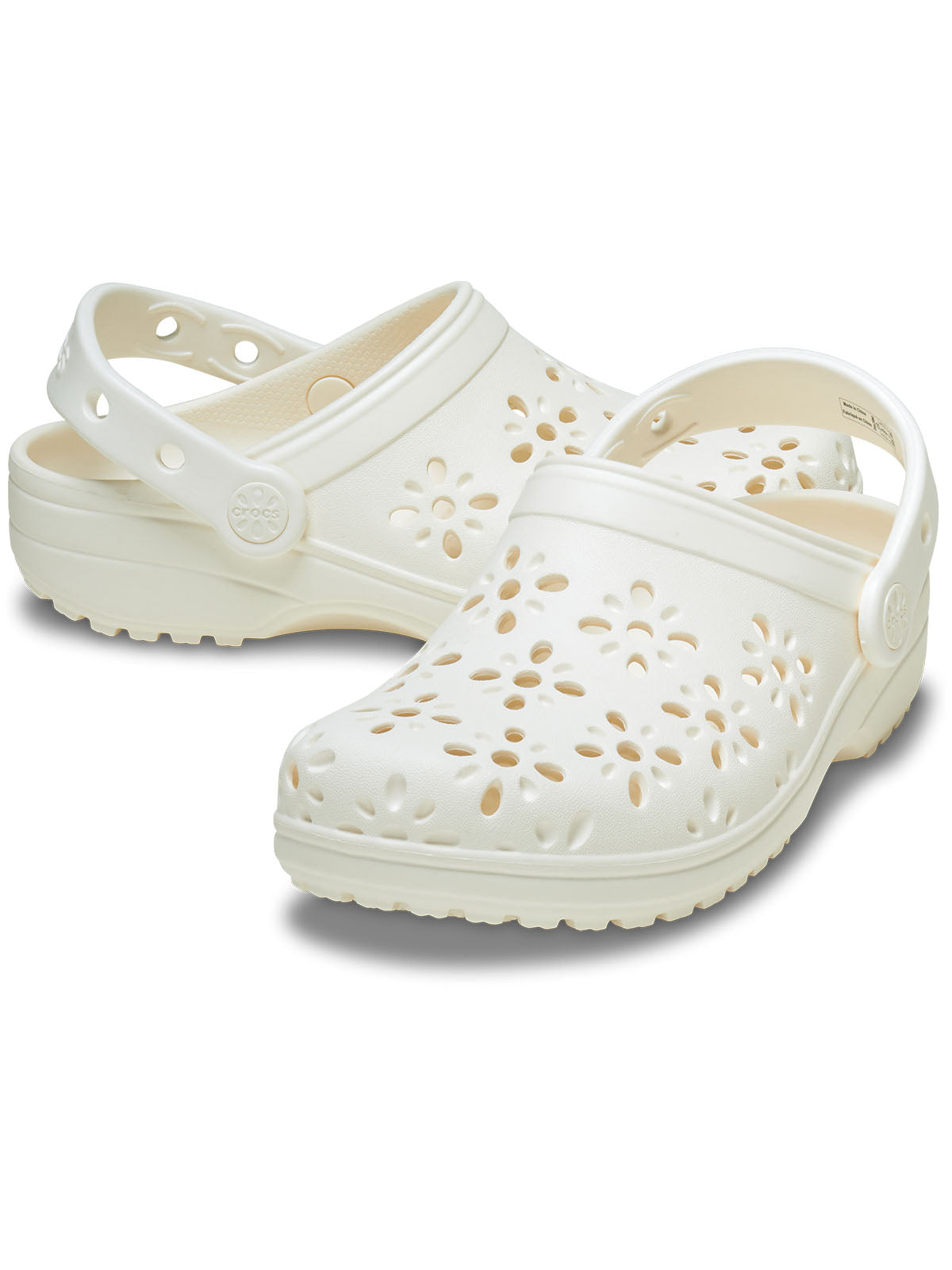 Zueco Infantil Toddler Niña Classic Floral Clg T Blanco Crocs