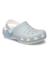 Zueco Niños Grandes Classic Clog Glitter Plateado Crocs