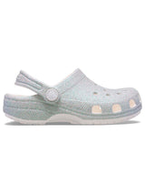 Zueco Niños Pequeños Classic Clog Glitter Plateado Crocs