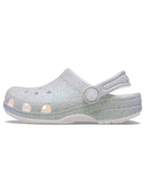 Zueco Niños Pequeños Classic Clog Glitter Plateado Crocs