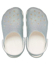 Zueco Niños Pequeños Classic Clog Glitter Plateado Crocs