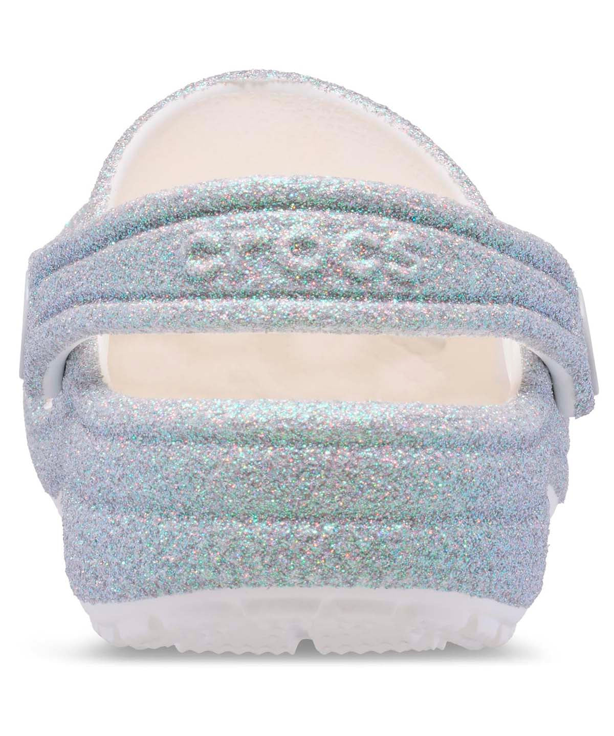 Zueco Niños Pequeños Classic Clog Glitter Plateado Crocs