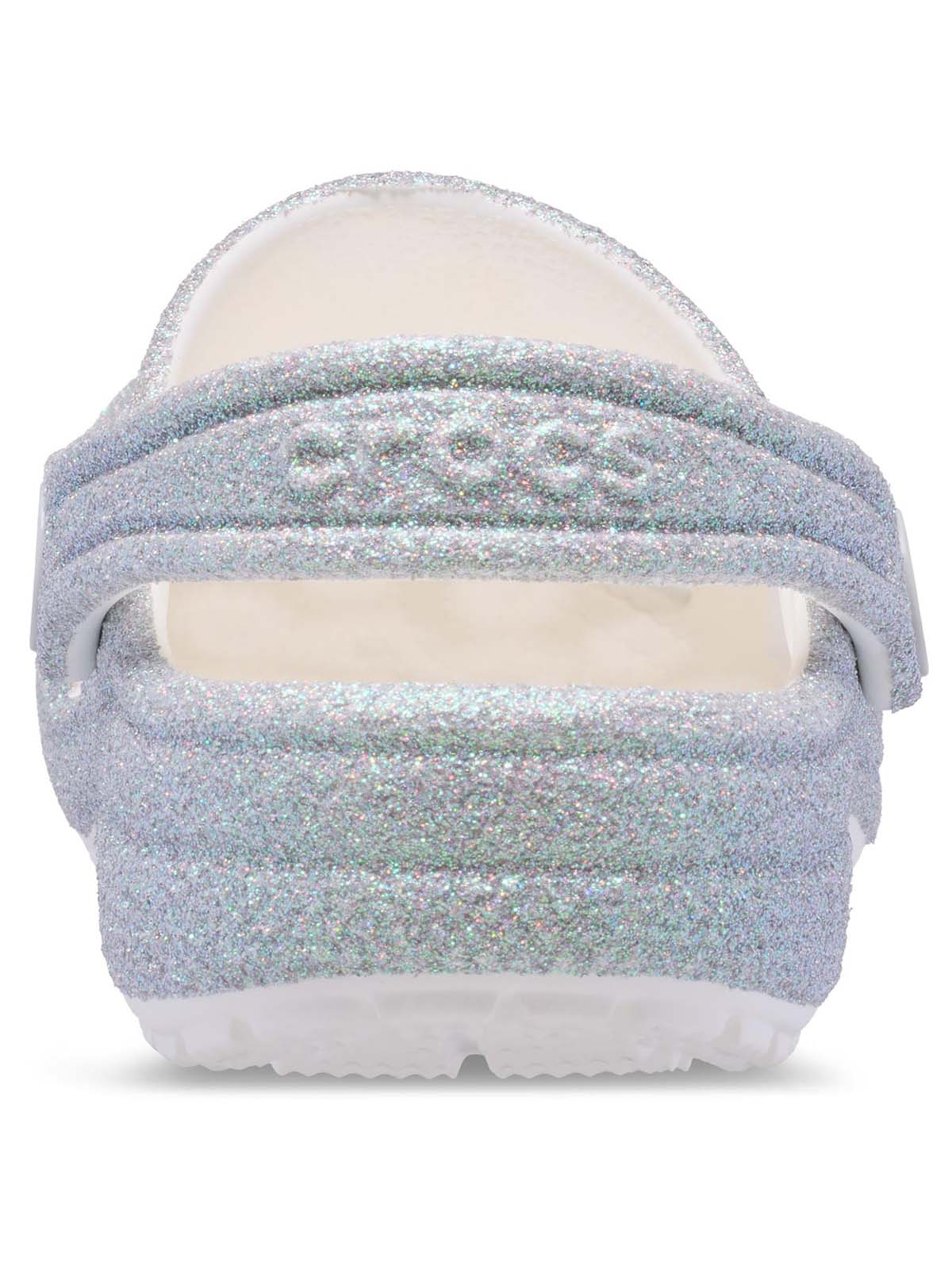 Zueco Niños Pequeños Classic Clog Glitter Plateado Crocs