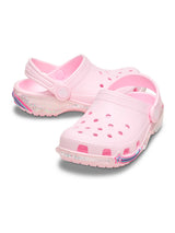 Zueco Niños Grandes Classic Clog Glitter Rosa Crocs
