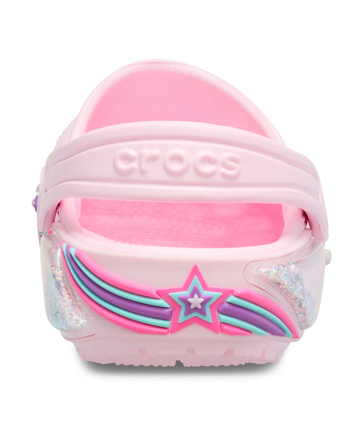 Zueco Niños Grandes Classic Clog Glitter Rosa Crocs