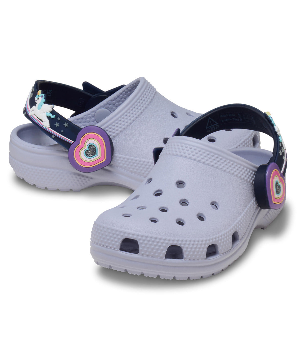 Zueco Niños Pequeños Classic Clog Con Luces Lila Crocs