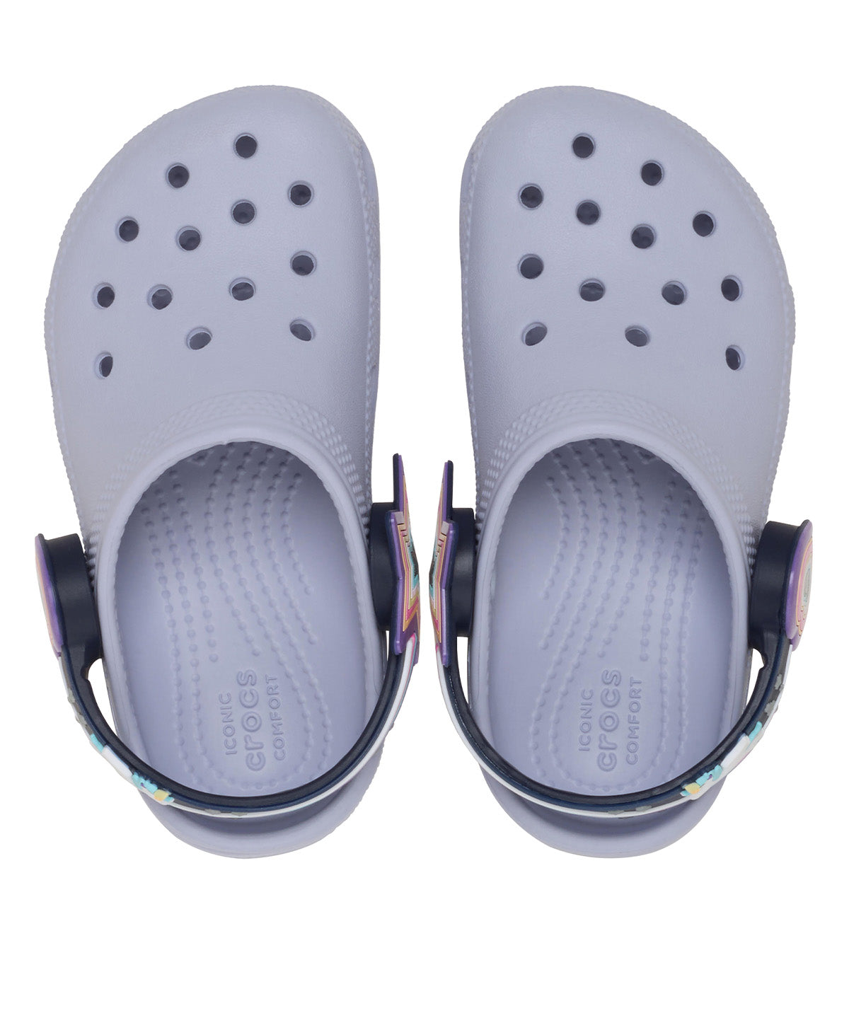 Zueco Niños Pequeños Classic Clog Con Luces Lila Crocs