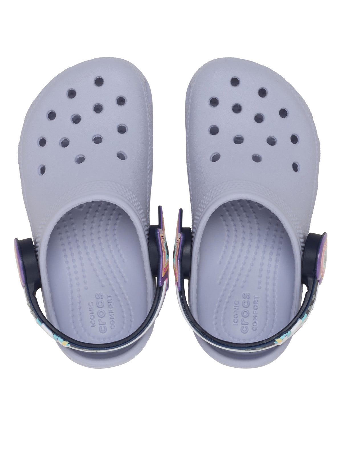 Zueco Niños Pequeños Classic Clog Con Luces Lila Crocs