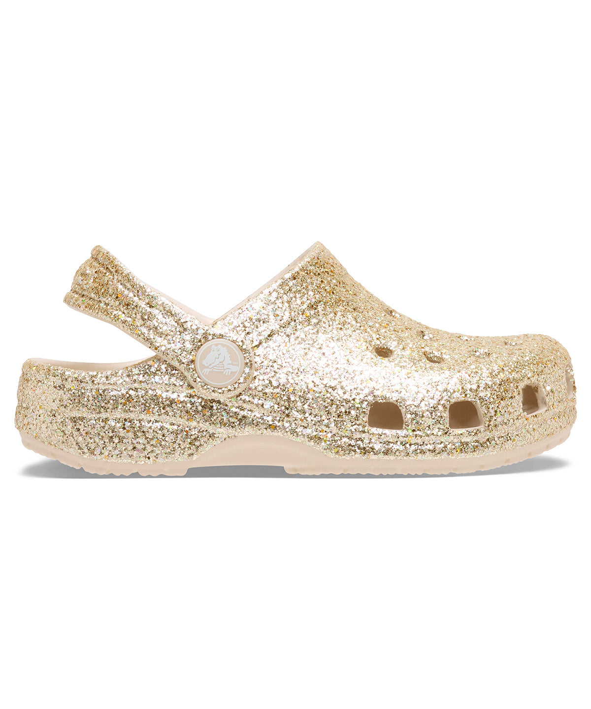 Zueco Niños Grandes Classic Clog Glitter Dorado Crocs
