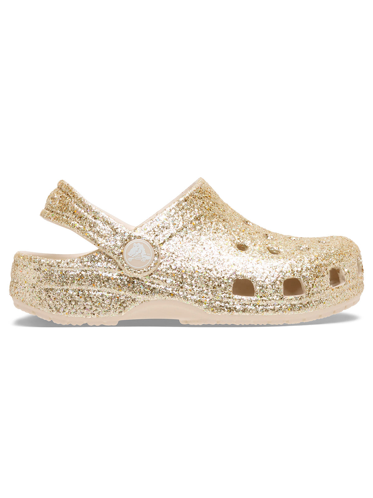 Zueco Niños Grandes Classic Clog Glitter Dorado Crocs