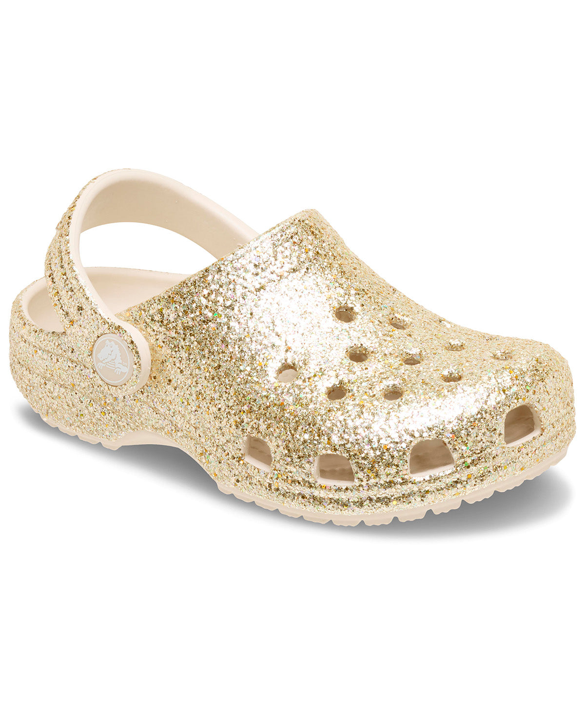 Zueco Niños Grandes Classic Clog Glitter Dorado Crocs
