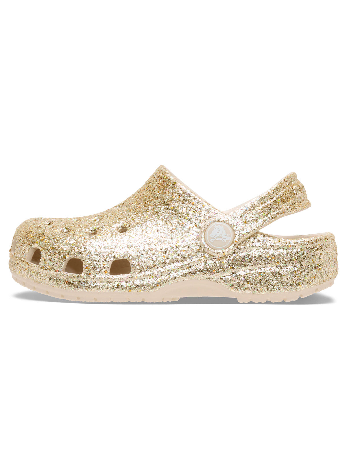 Zueco Niños Grandes Classic Clog Glitter Dorado Crocs