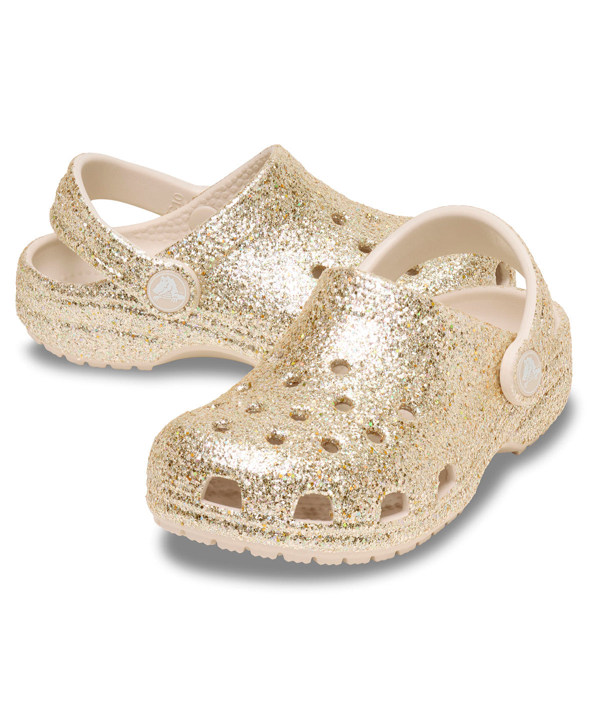 Zueco Niños Pequeños Classic Clog Glitter Dorado Crocs