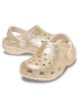 Zueco Niños Pequeños Classic Clog Glitter Dorado Crocs