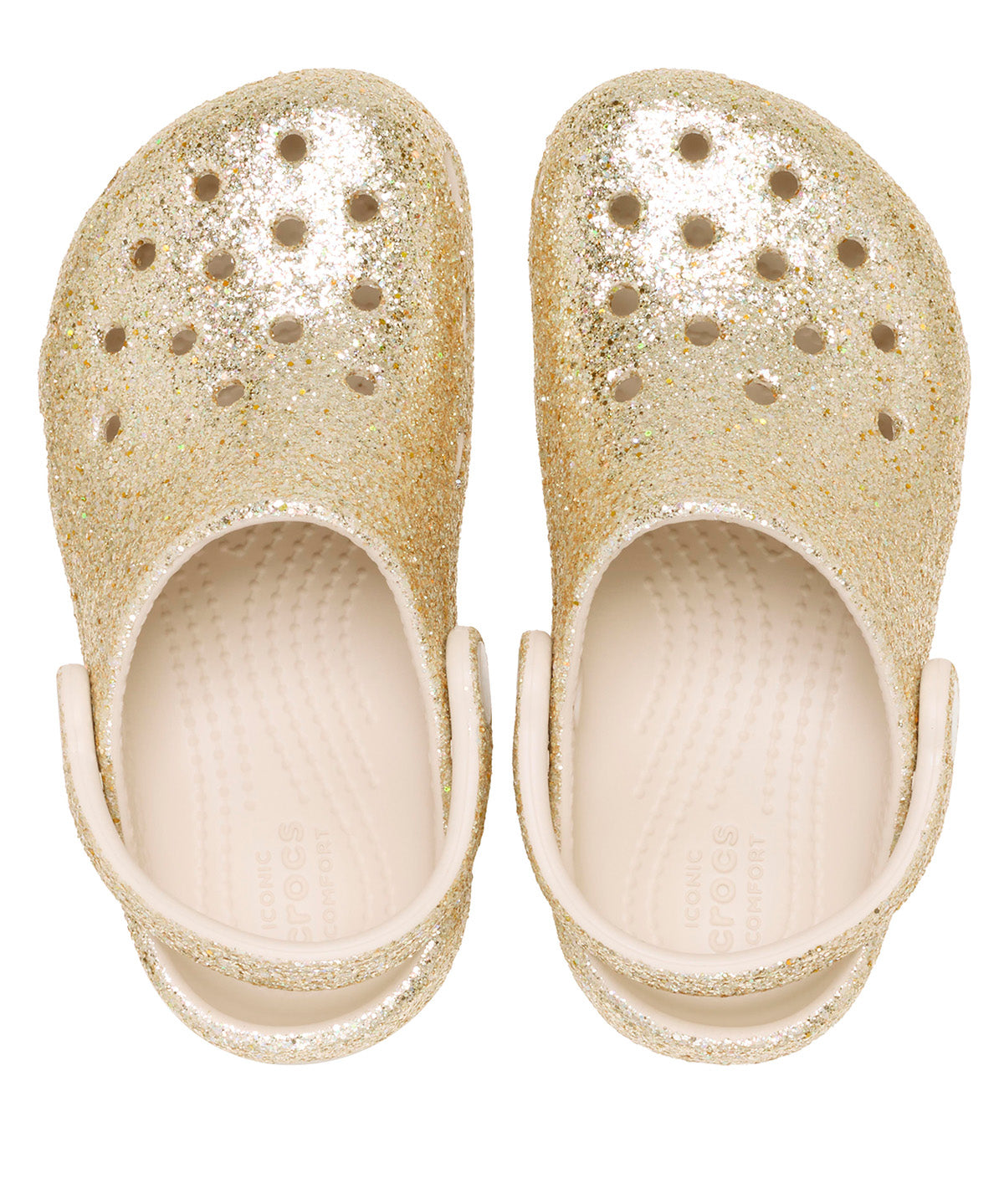 Zueco Niños Pequeños Classic Clog Glitter Dorado Crocs