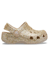 Zueco Bebés Recién Nacidos Glitter Dorado Crocs