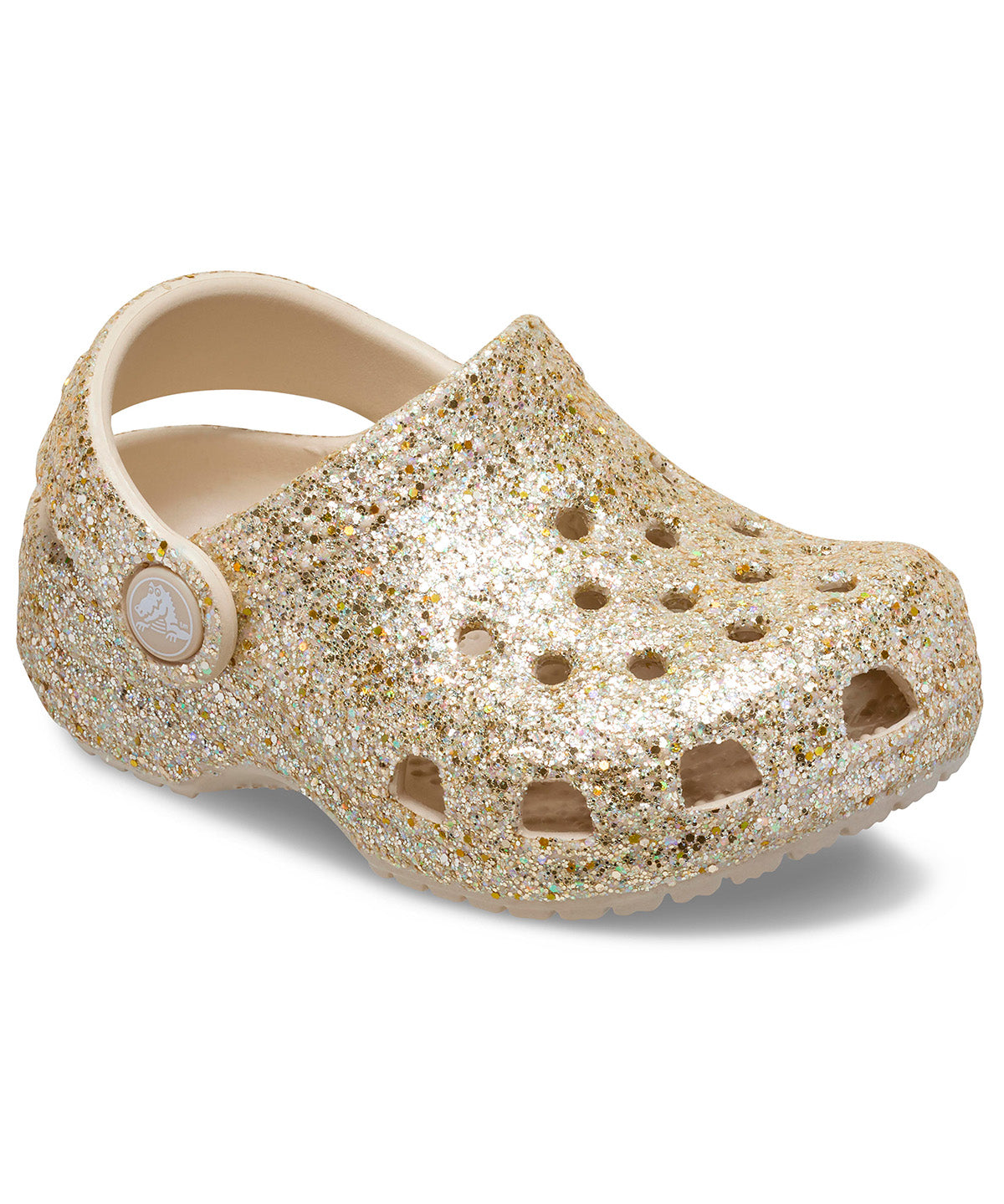 Zueco Bebés Recién Nacidos Glitter Dorado Crocs