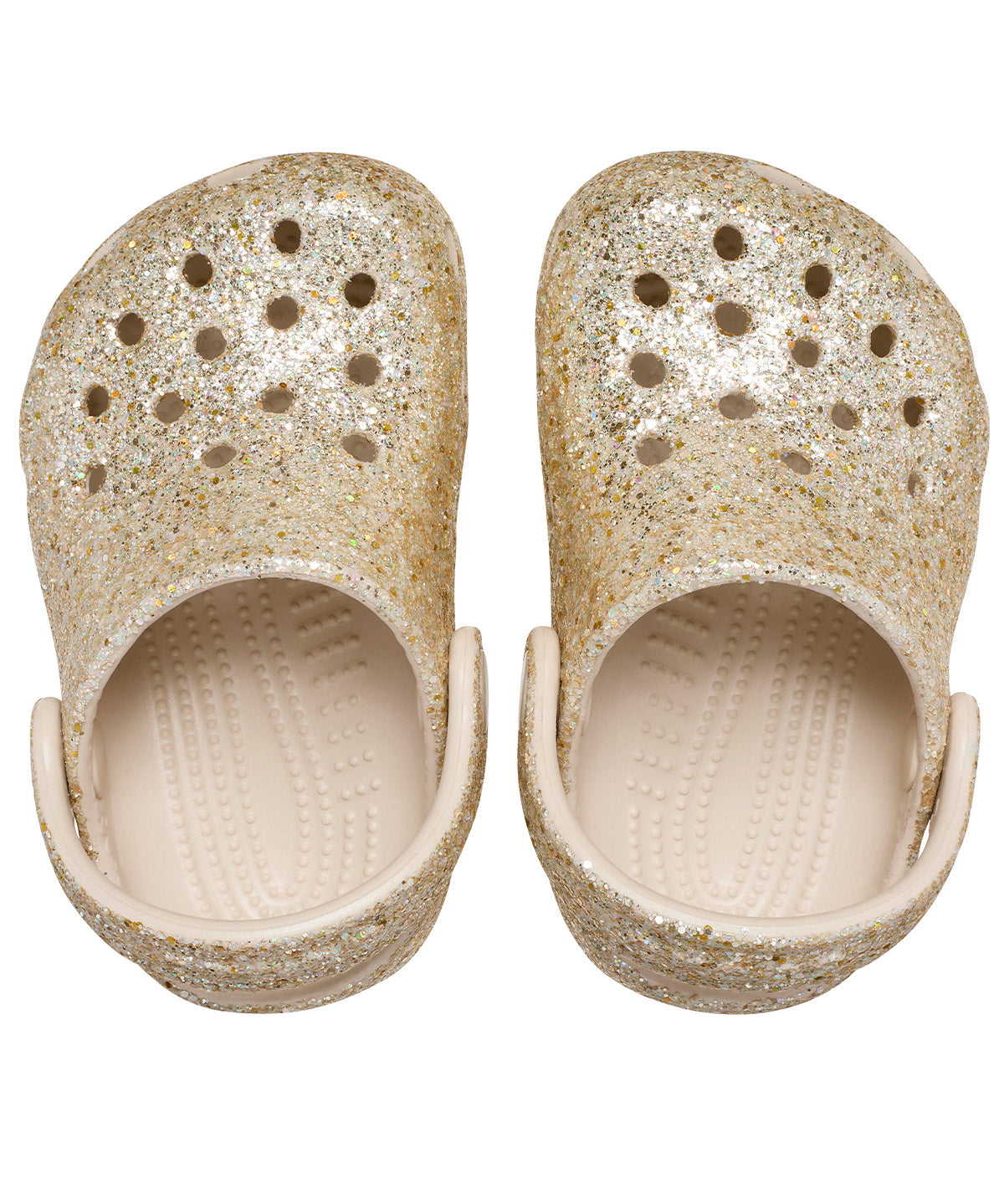Zueco Bebés Recién Nacidos Glitter Dorado Crocs