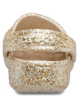 Zueco Bebés Recién Nacidos Glitter Dorado Crocs