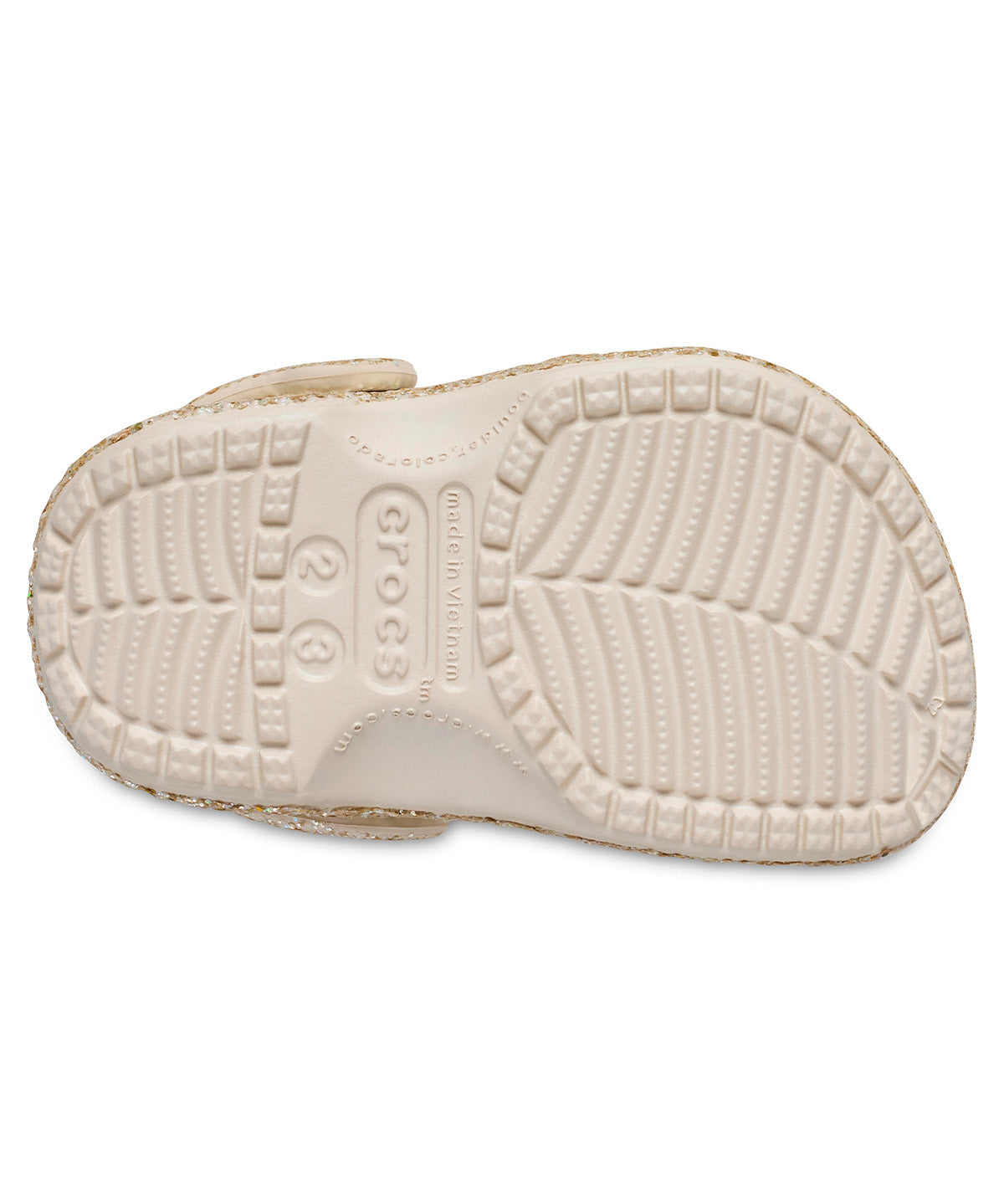 Zueco Bebés Recién Nacidos Glitter Dorado Crocs