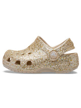 Zueco Bebés Recién Nacidos Glitter Dorado Crocs