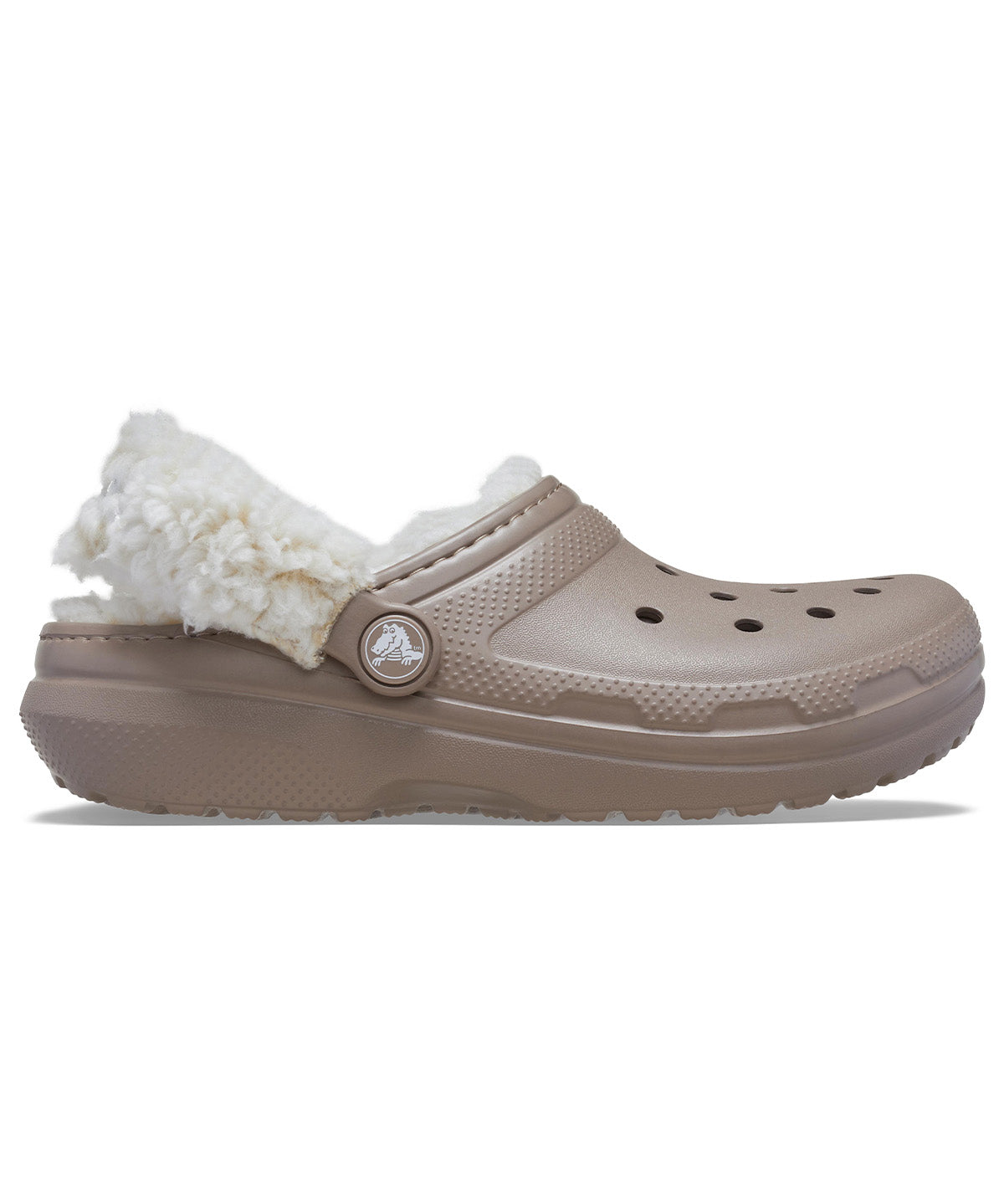 Zueco Niños Grandes Classic Fleece Lined Café Crocs