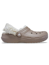 Zueco Niños Grandes Classic Fleece Lined Café Crocs