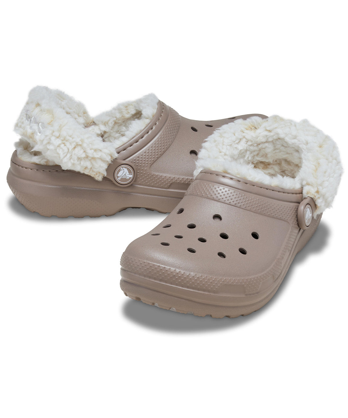 Zueco Niños Grandes Classic Fleece Lined Café Crocs