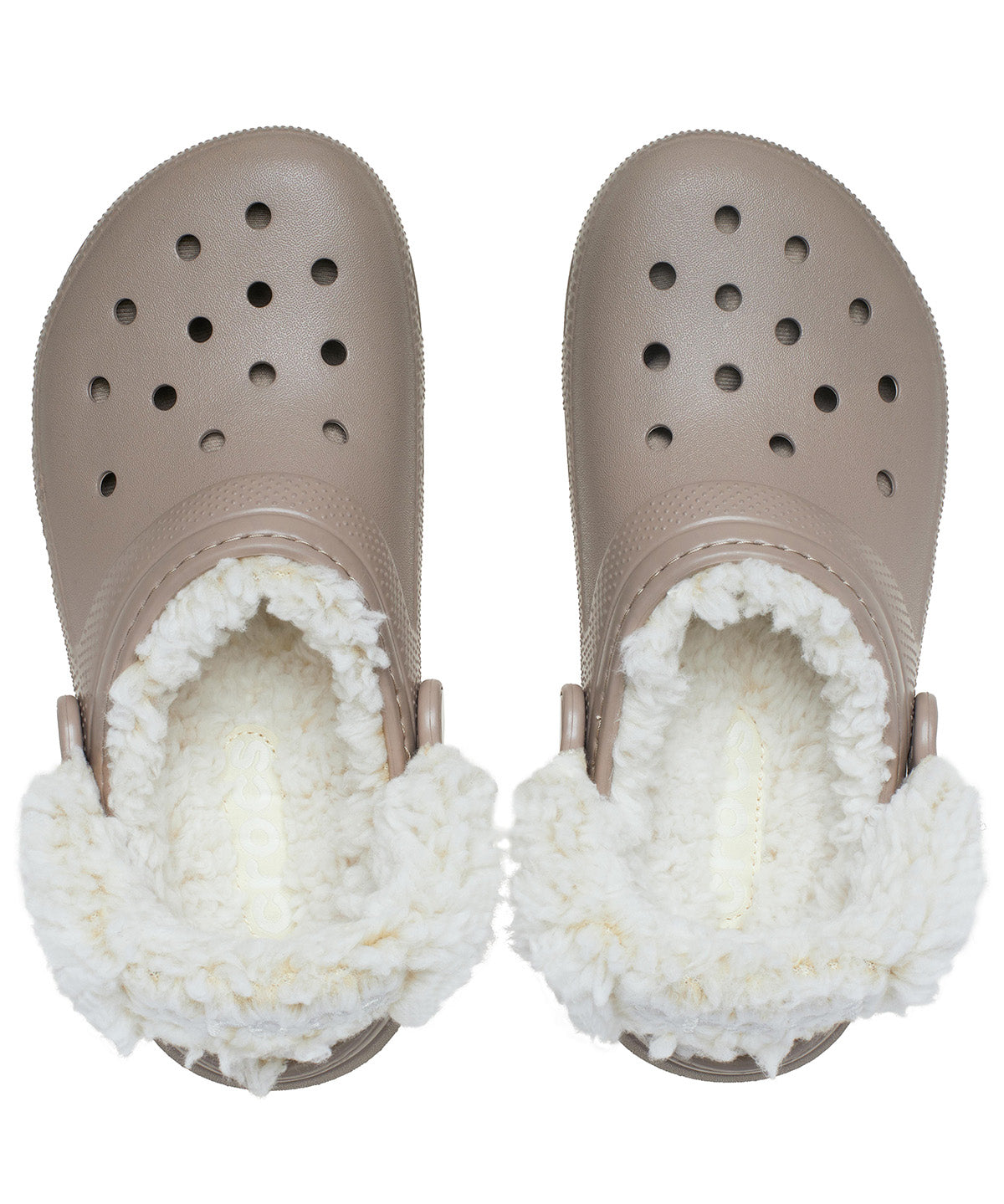 Zueco Niños Grandes Classic Fleece Lined Café Crocs