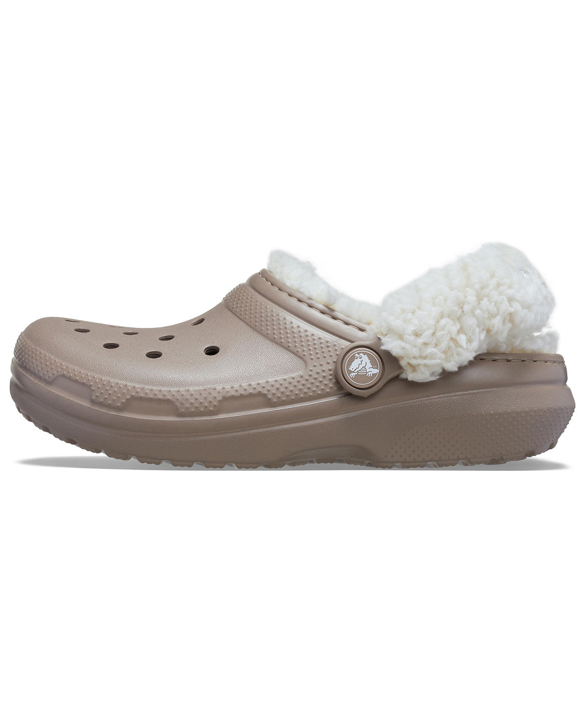 Zueco Niños Grandes Classic Fleece Lined Café Crocs