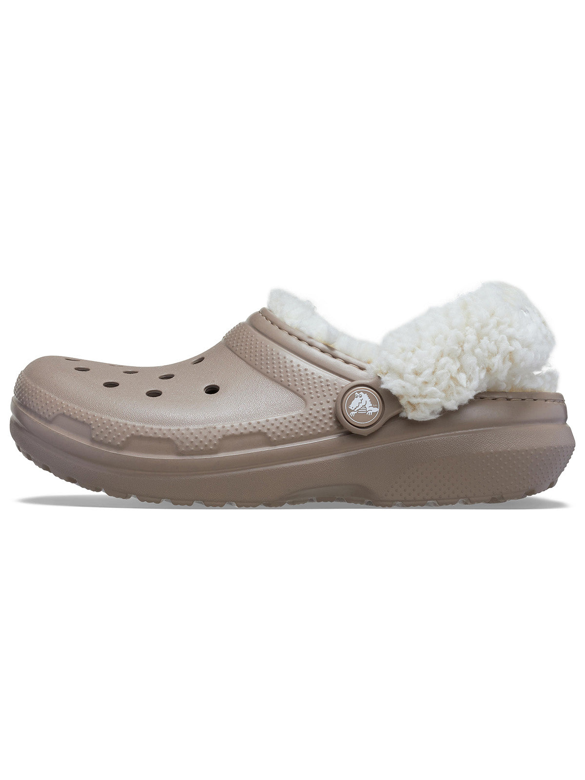 Zueco Niños Grandes Classic Fleece Lined Café Crocs