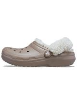 Zueco Niños Grandes Classic Fleece Lined Café Crocs
