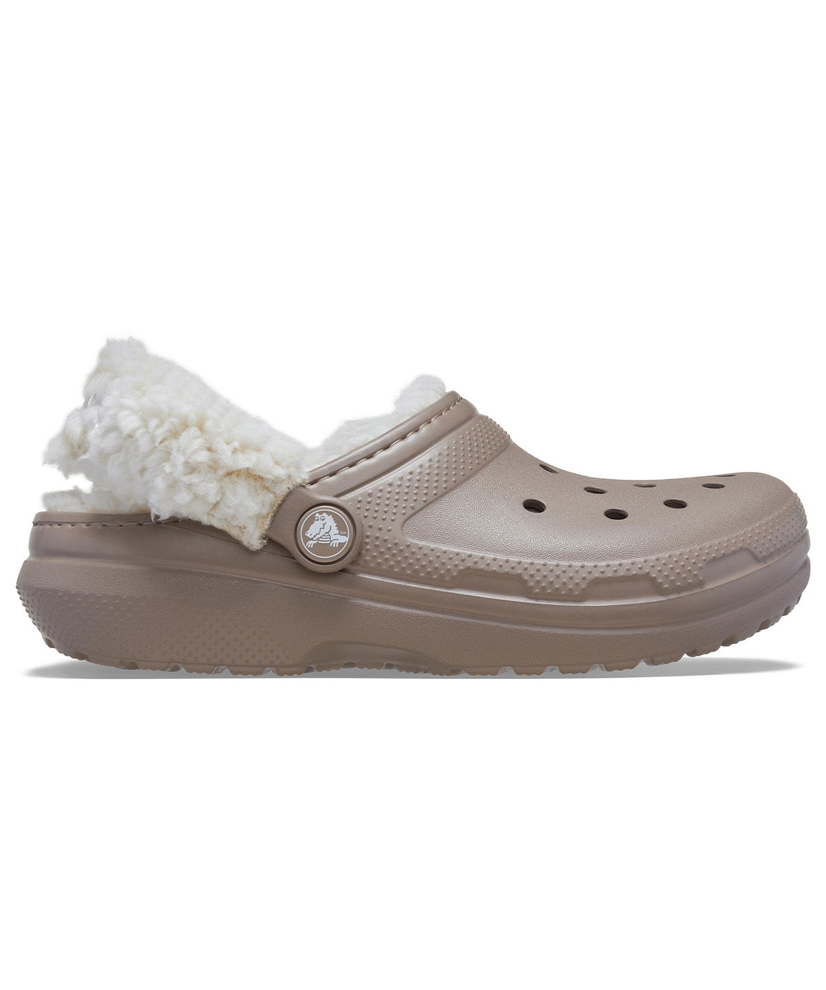 Zueco Niños Pequeños Classic Fleece Lined Café Crocs